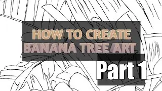 HOW TO DRAW BANANA TREE ART IN SKETCHBOOK PART 1 480p