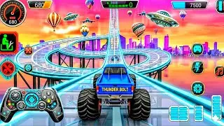 Monster Truck Mega Ramp Crashes |Extreme Car Stunt Gameplay 3D | AndroidDriving Game