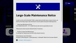 eFootball Large Scale Maintenance 14 November 2022 eFootball&trade; 2023