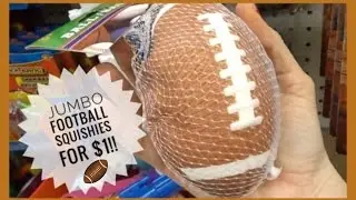 JUMBO FOOTBALL SQUISHIES AT THE DOLLAR TREE!!!! | FAMILY VLOG