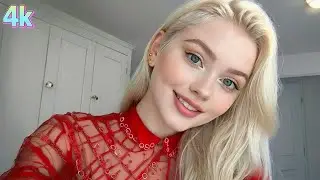 (4k) Red transparent lingerie try on Haul | micro bikini & sheer lingerie review | Summer Trend