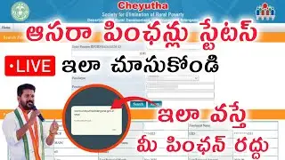Asara Pensions Update in Telangana|ఆసరా పింఛన్లు స్టేటస్ ఇలా వస్తే పింఛన్ రద్దు|&lrm;⁨@PRAJASEVATELUGU