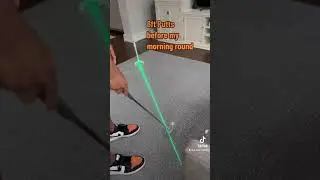 Straight putt practice before my round to get my speed, posture and confidence with PuttAim.