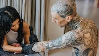 Travis Barker Gets a New &lsquo;Family&rsquo; Tattoo on His Arm