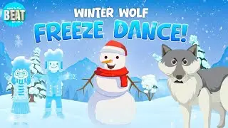 Will the Wolf Catch You? | Winter Animal Freeze Dance | Kids Dance Party
