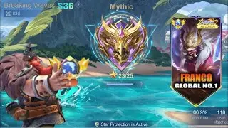 Global Franco solo rank push #shortslive #chillgame #mlbb #franco