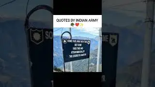 A quote by the Indian army 🪖