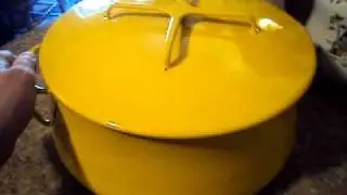 Dansk Quistgaard Kobenstyle yellow 6 quart Dutch Oven