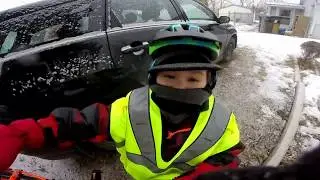 Filmed using GoPro. Winter bike ride in Canada. Ham radios, dropping temperature.