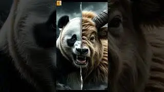 Panda & Yak #hybridhuman #animals #hybridminds #hybridanimals #midjourney #hybridcreatures #aiart