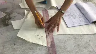 Cách vẽ bâu lá sen đứng