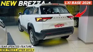 Maruti Suzuki Breeza Lxi Base Model 2026 New Updated Model GST Price Features Mileage All Details 
