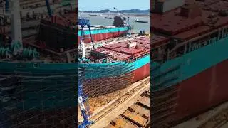 Inside China's Gigantic Shipyard: Where Mega Ships Are Born #shorts