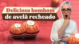 Delicioso bombom de avelã recheado!