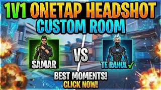 1v1 ONE TAP HEADSHOT🔥|Custom Room Pure Skills|| Insane 1v1 One-Tap Headshot 😳|Custom Match#freefire 