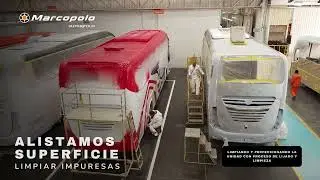 VIDEO DE PROCESO DE PINTURA MARCOPOLO SUPERPOLO