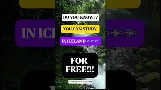 Study in ICELAND on  scholarship. Details pinned below