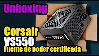 Fuente de poder economica pero rendidora, Corsair VS550 UNBOXING - Droga Digital