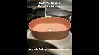 Colorful solid surface basin 🇹🇷 #renklilavabo #lavabo #corian #basin producer in turkey / istanbul