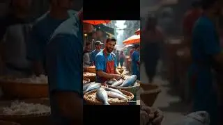 Messi is selling fish | ai generated | ai video.