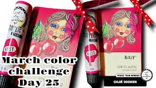 Art by Marlene March color challenge day 25, ABM-25-PC25!❤️