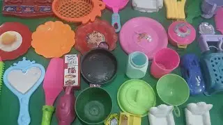 Satisfying with unboxing #colr full miniature barbie kitchen palte set toys #asmr #video 😍 