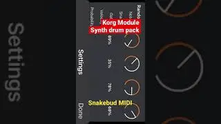 (App) #Korg Synth Drum 🥁 pack, accepts MIDI from snakebud  percussive sound ambient ice