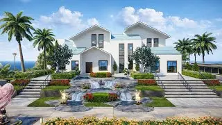 PUBG Home Design Level 30 | Small House with Garden & Waterfall