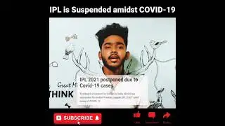 BREAKING NEWS: IPL 2021 is suspended due to COVID-19 😭😱