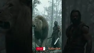 Warrior Stands His Ground Against a Roaring Lion #shorts #courage #animal