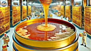 Inside a Modern Honey Processing Plant | From Beehive to Bottle (Full Factory Process)