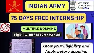 Indian Army Internship 2025 | Cyber Security | Full Details & How to Apply