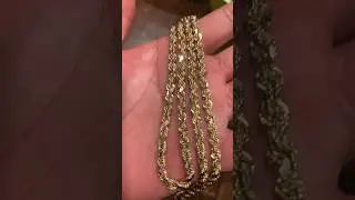 Jacoje 5mm 14k 24inch Diamond Cut Rope Chain #jewelry #gold