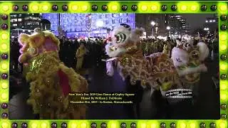 New Year's Eve. 2019 Lion Dance at Copley Square