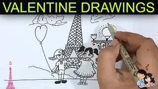 Valentine Week Art | Valentine Drawings | ( Compilation video )