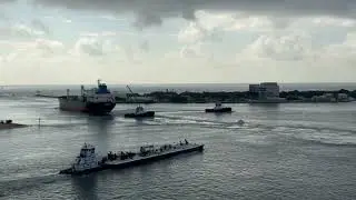 BIG SHIPPING PORT - FLORIDA SHIPPING BIG SHIPS MECHANICAL MARVELS RELAX #boat #ocean #engineering
