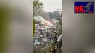 Major Fire in Shillong near Geonka Cinema Hall
