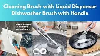 BUY LINK HERE: Cleaning Brush with Liquid Dispenser Dishwasher Brush with Handle