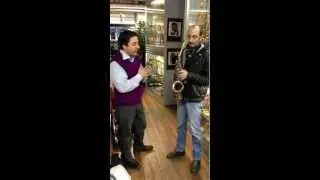 Prova del sax alto Selmer Selmer Super Action Serie II di Borsari Strumenti Musicali
