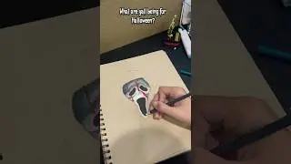 Drawing Ghostface #art #halloween #scream #shorts