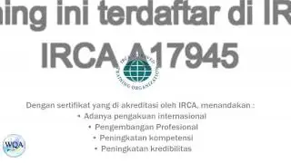 Training Lead Auditor ISO 9001:2015 certified by IRCA
