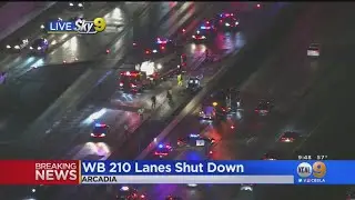 Accident In Arcadia Shuts Down Westbound Lanes of 210 Freeway At Santa Anita