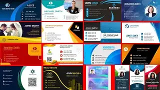 Business Card Design in Photoshop ||How to create a professional visiting card design in photoshop