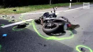 Motorradunfall auf der B 213 in H&ouml;he Hockensberg
