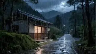 Tranquil Dreams Rain Sounds Over Countryside Roof for Deep Sleep and Peace