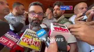 MP Aga Ruhullah Mehdi interacts with media at Anantnag