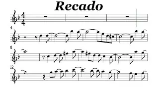 Recado Bossa Nova Flute Violin Sheet Music Backing Track Play Along Partitura