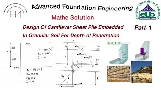Design Of Cantilever Sheet Pile Embedded In Granular Soil For Depth of Penetration