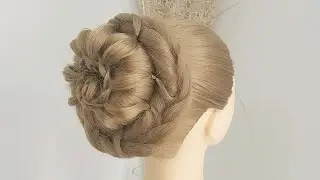 Elegant Braided Bun Hairstyle 🌸 | Easy Wedding & Party Updo