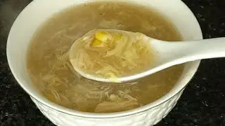 Most easy and quick recipe of chicken corn soup #shorts #shortvideo